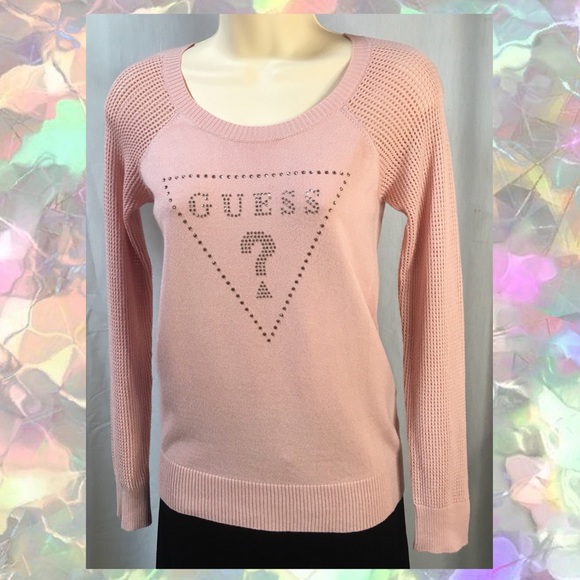 Authentic Guess pastel pink and embellished jumper - Picture 2 of 12